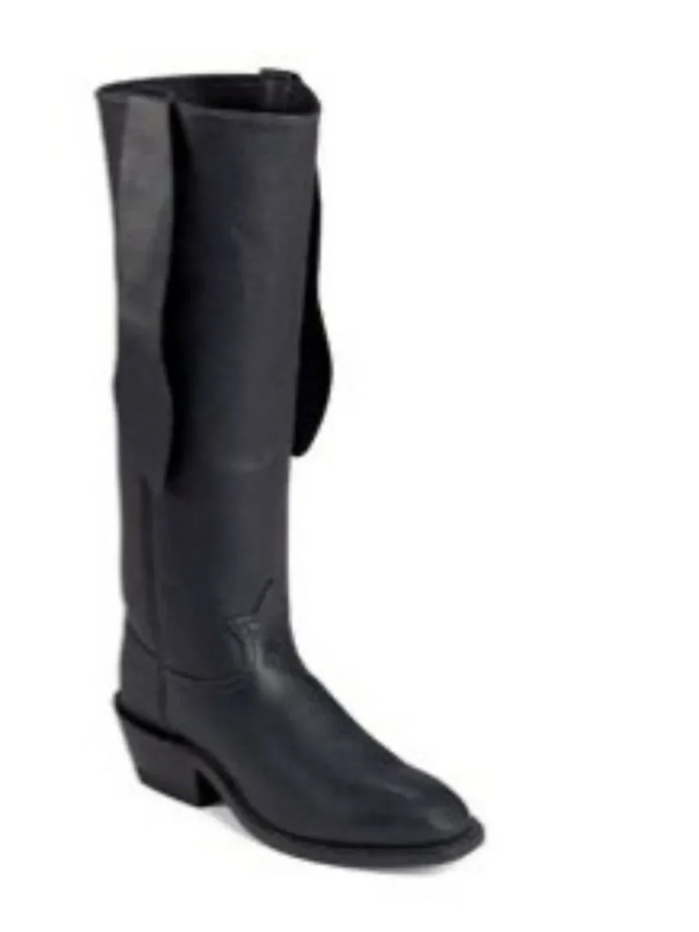 Tony Lama Dominion Old West Shooter Boots Men’s 8D Black Leather 17” Stovepipe